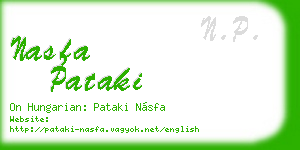 nasfa pataki business card