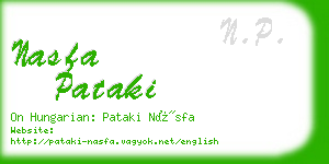 nasfa pataki business card